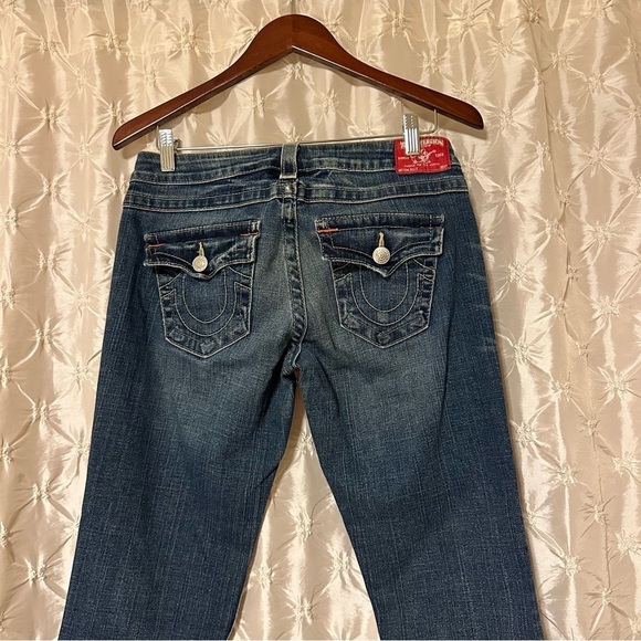 True Religion Jeans Billy Straight Leg Blue Dark Wash Jean - Picture 5 of 14